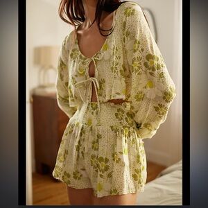 Out From Under Floral Pointelle Lounge Set, sold by Urban Outfitters